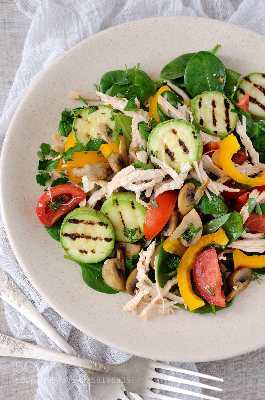 Nikon D90 sample photo. Warm chicken salad with photography