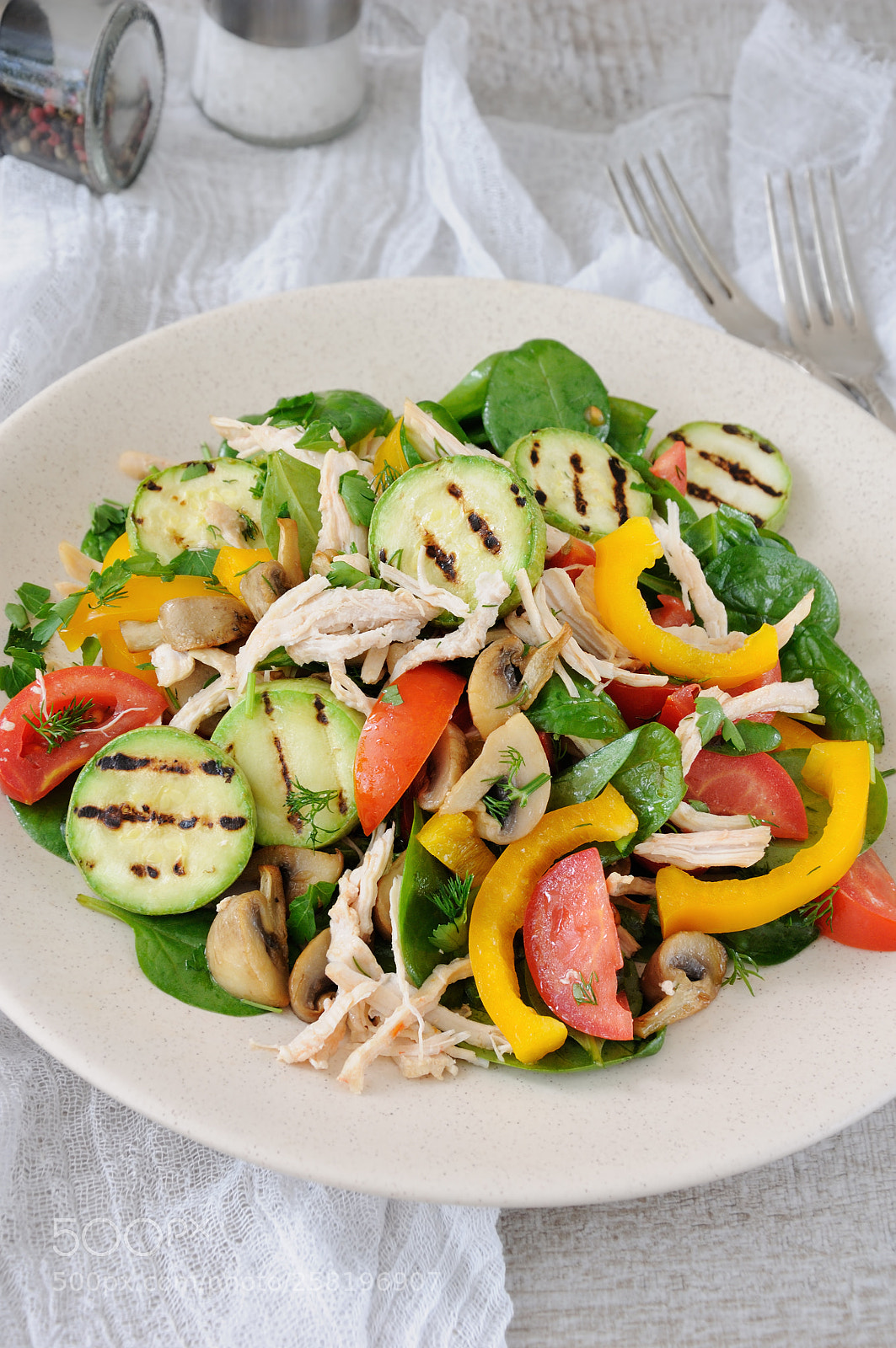 Nikon D90 sample photo. Warm chicken salad with photography