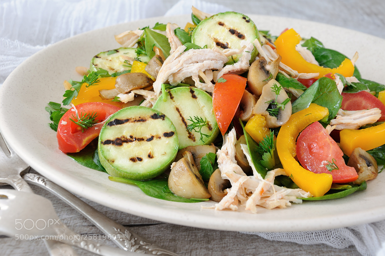 Nikon D90 sample photo. Warm chicken salad with photography