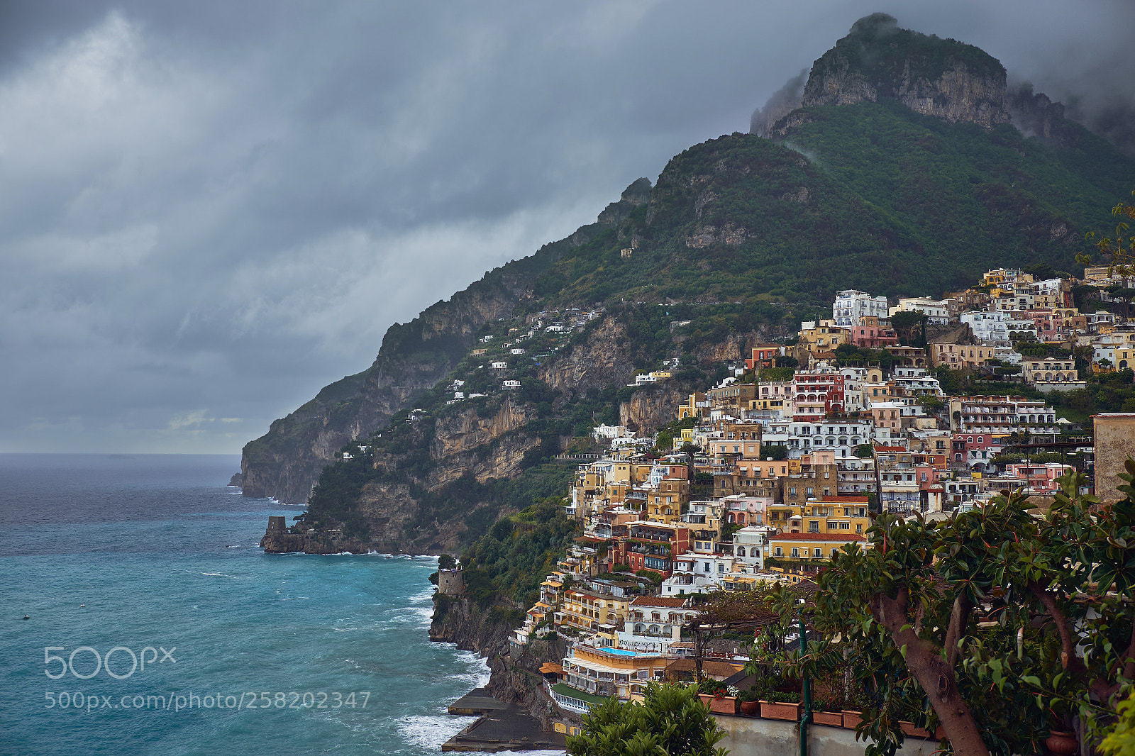 Fujifilm X-T1 sample photo. Stormy positano photography