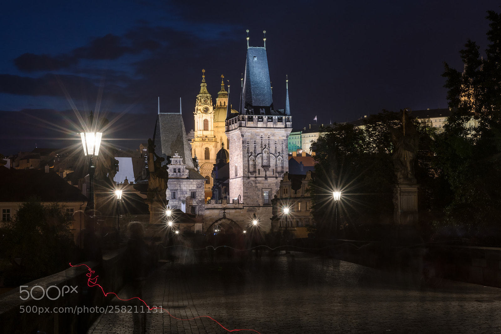 Nikon D850 sample photo. Charles bridge by night photography
