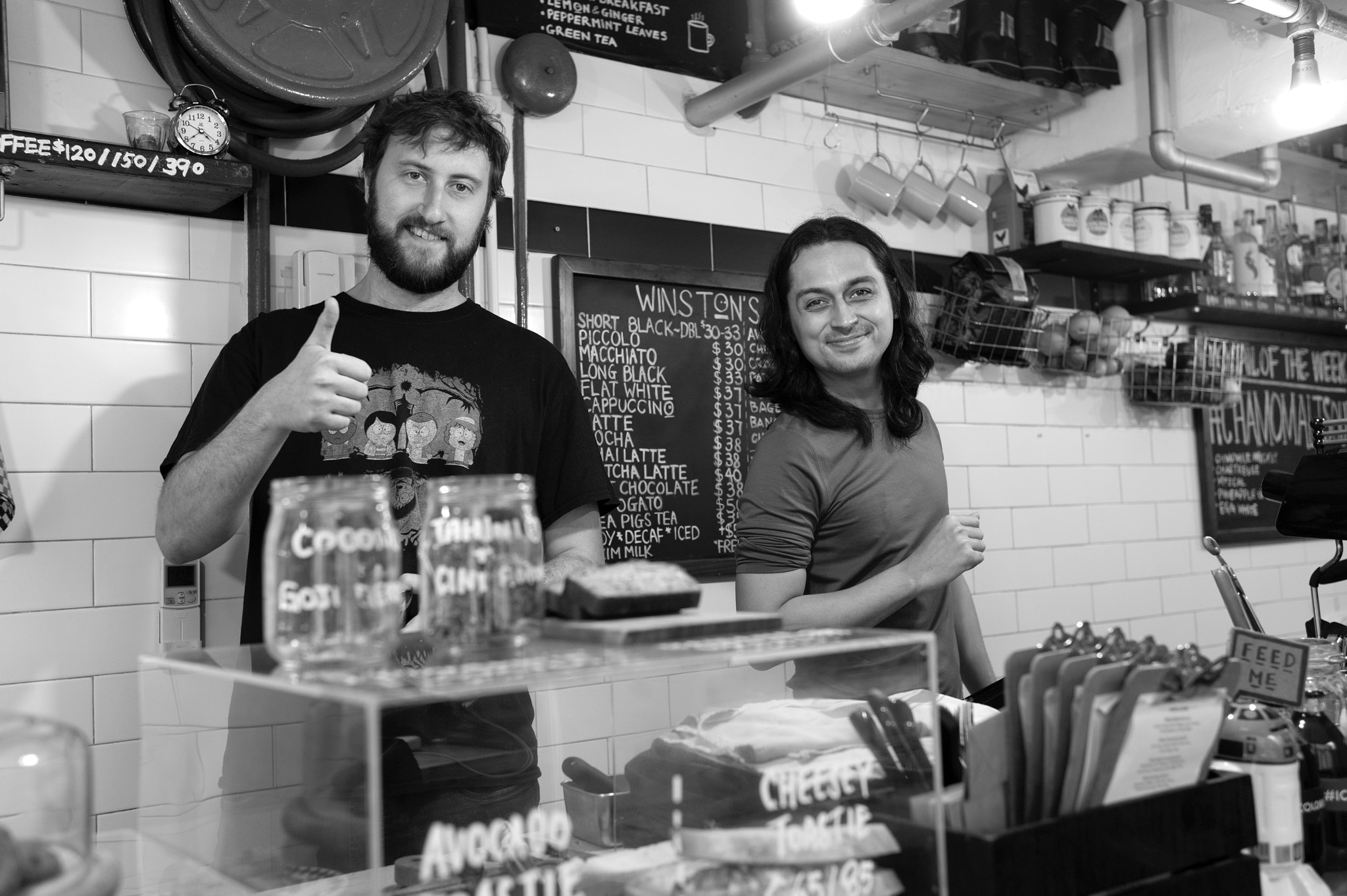 Leica M-Monochrom sample photo. Winston's baristas photography