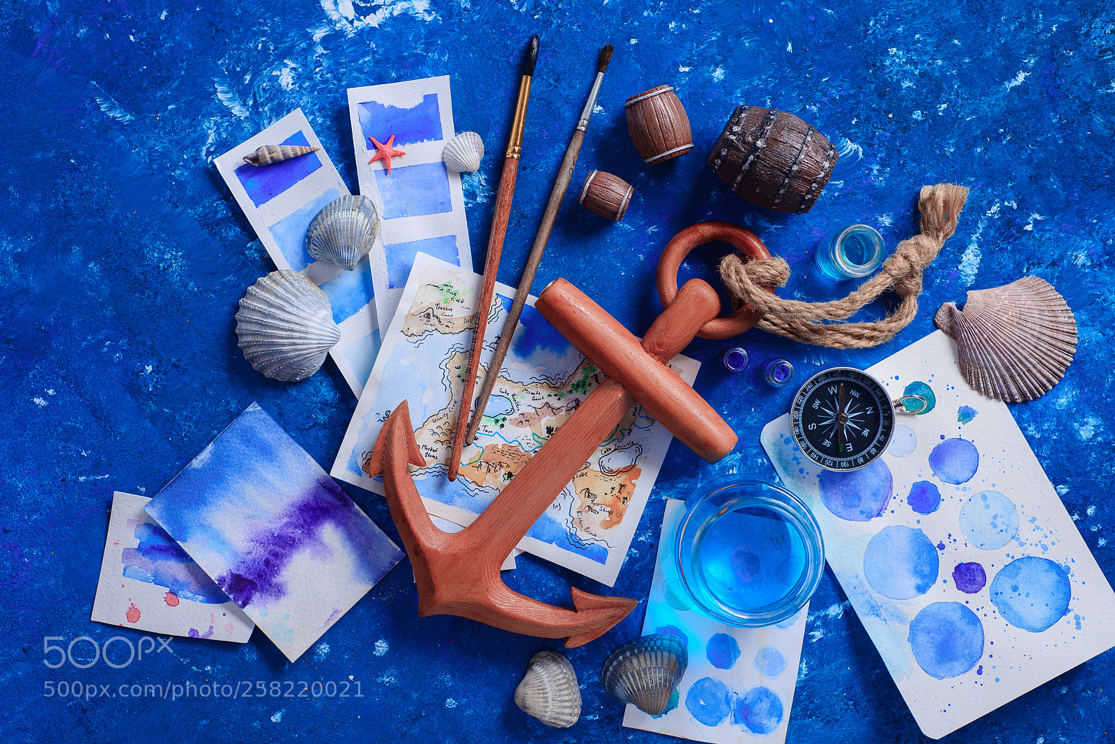 Nikon D800 sample photo. Artist workplace with watercolor photography