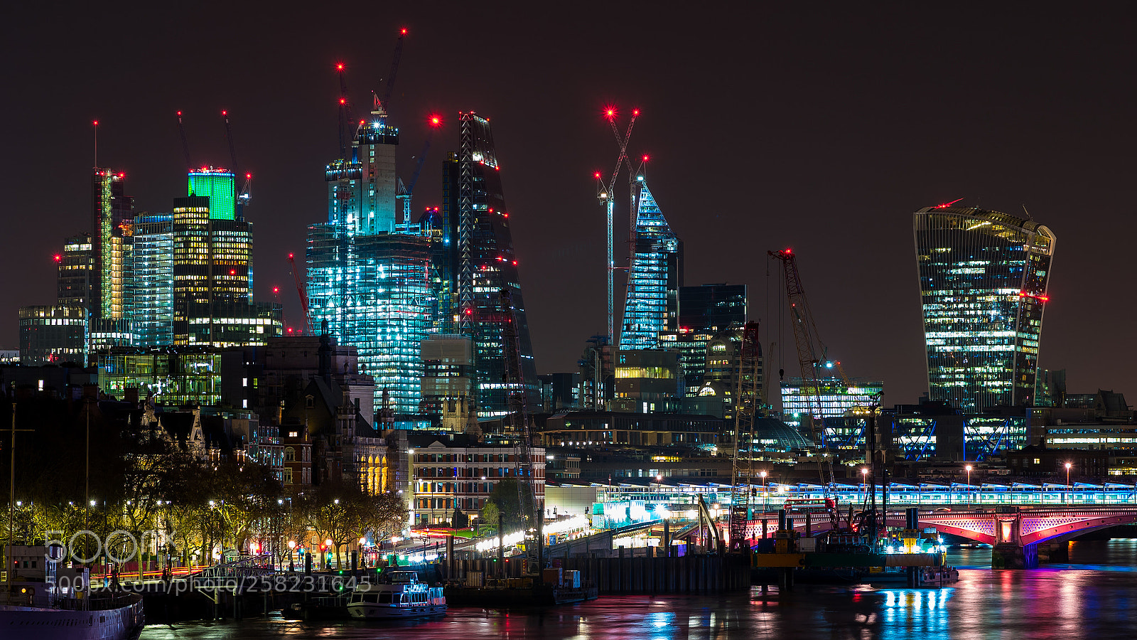 Nikon D750 sample photo. London skycrapers at night photography