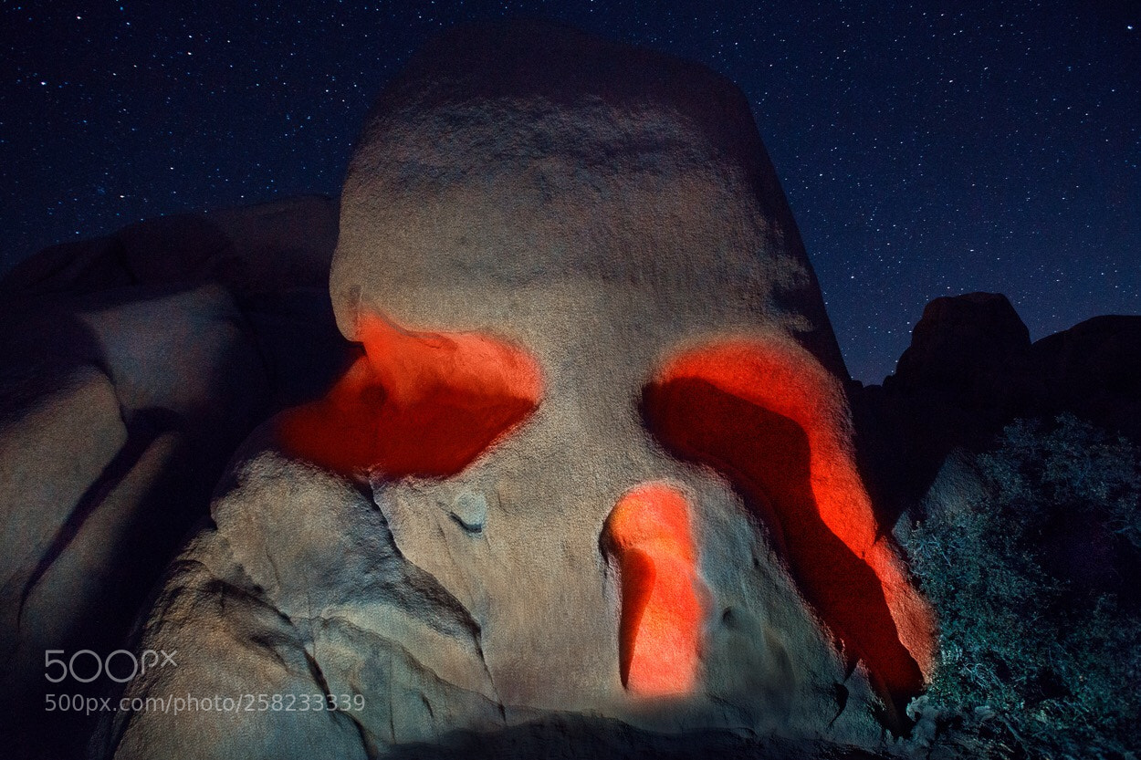 Canon EOS 5D Mark II sample photo. Skull rock, joshua tree photography