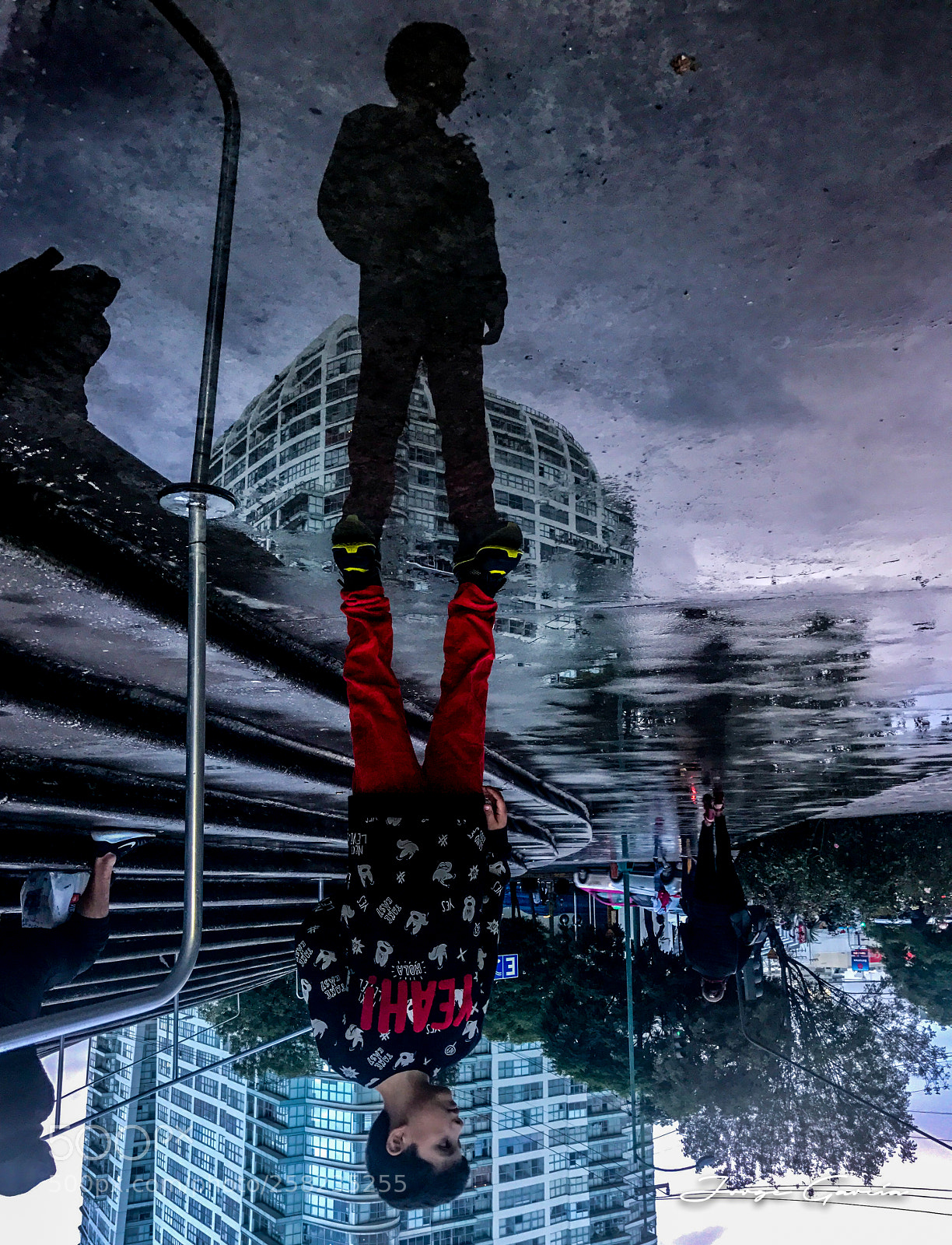 Apple iPhone 7 Plus sample photo. Reflections of a rainy photography