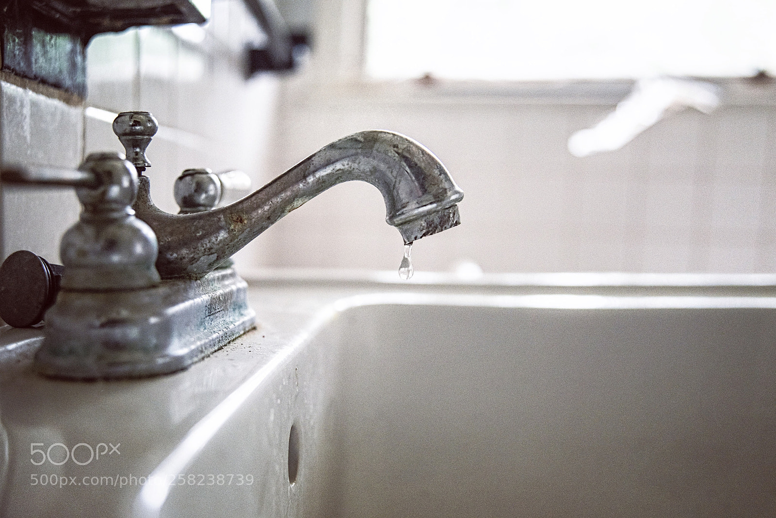 Nikon D810 sample photo. Faucet leak photography