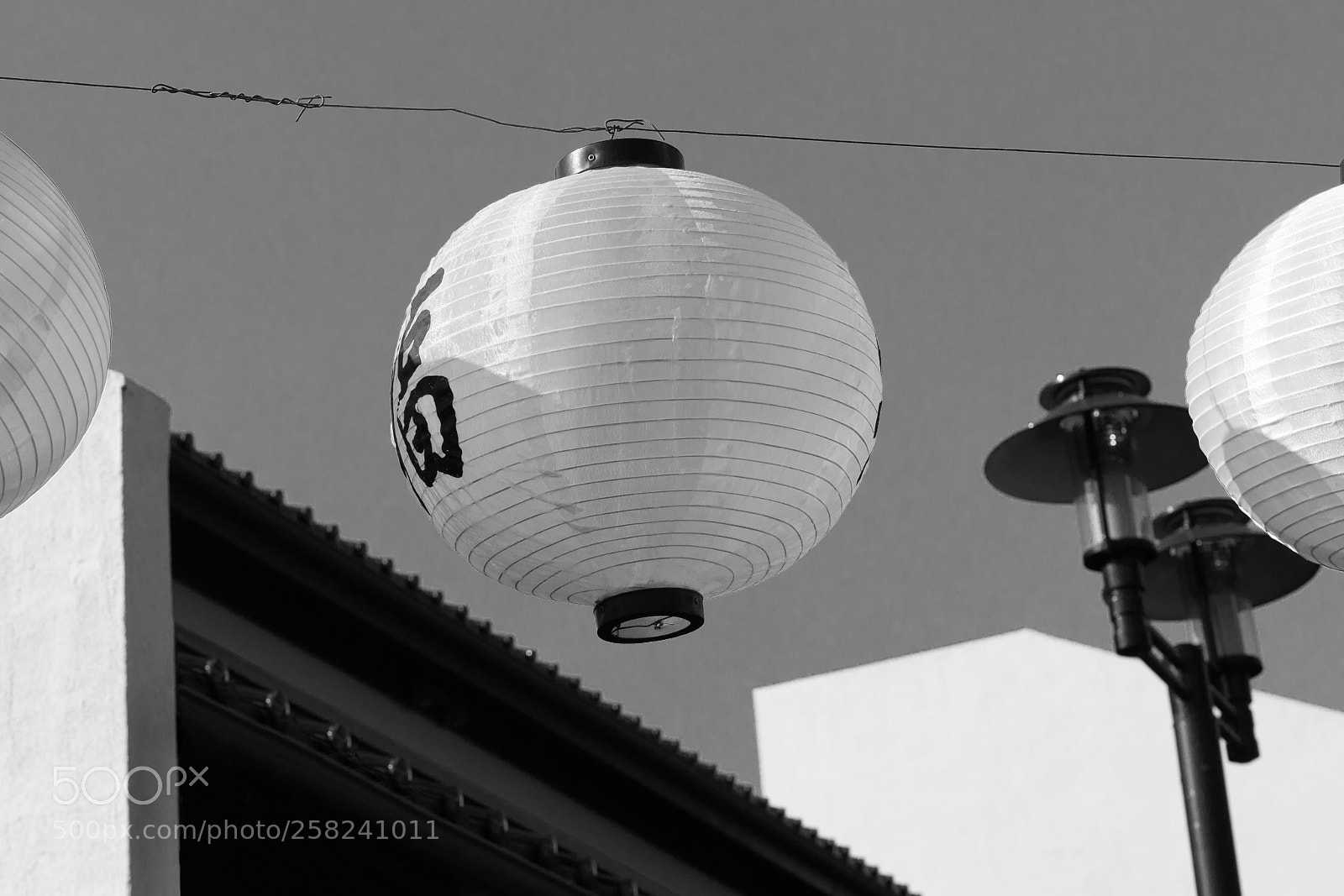 Canon EOS 5D Mark IV sample photo. Lanterns (black and white) photography