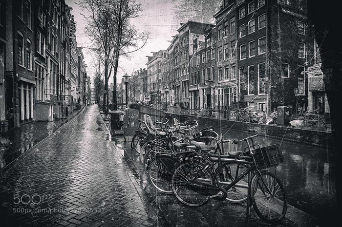 Nikon D700 sample photo. Bikes canal and old photography