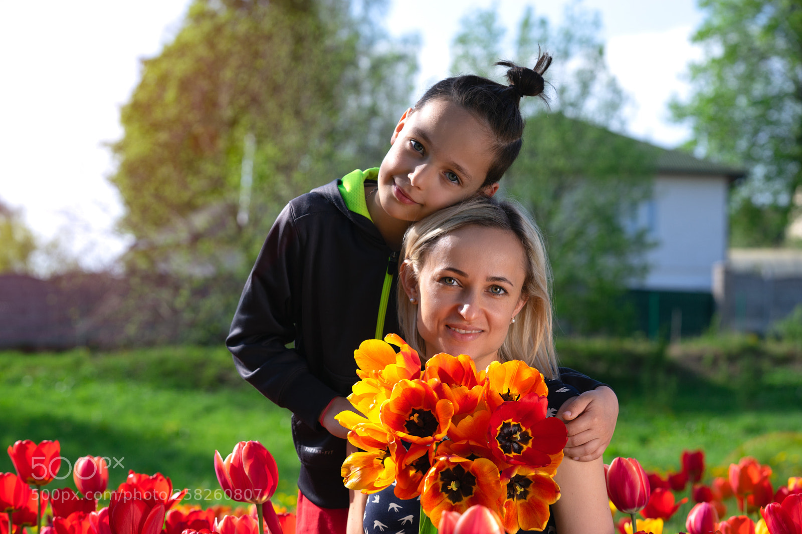Sony a7 II sample photo. Mother with two sons photography
