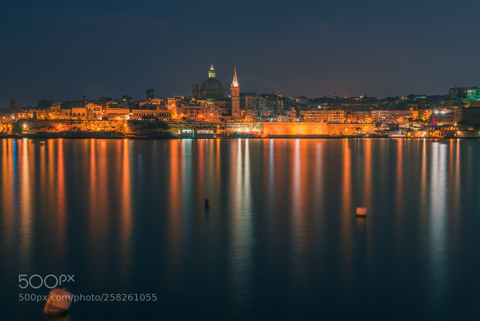 Nikon D810 sample photo. Valletta nightscape photography
