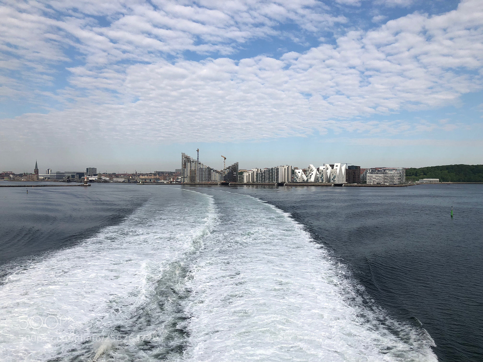 Apple iPhone 8 Plus sample photo. Aarhus from sea photography