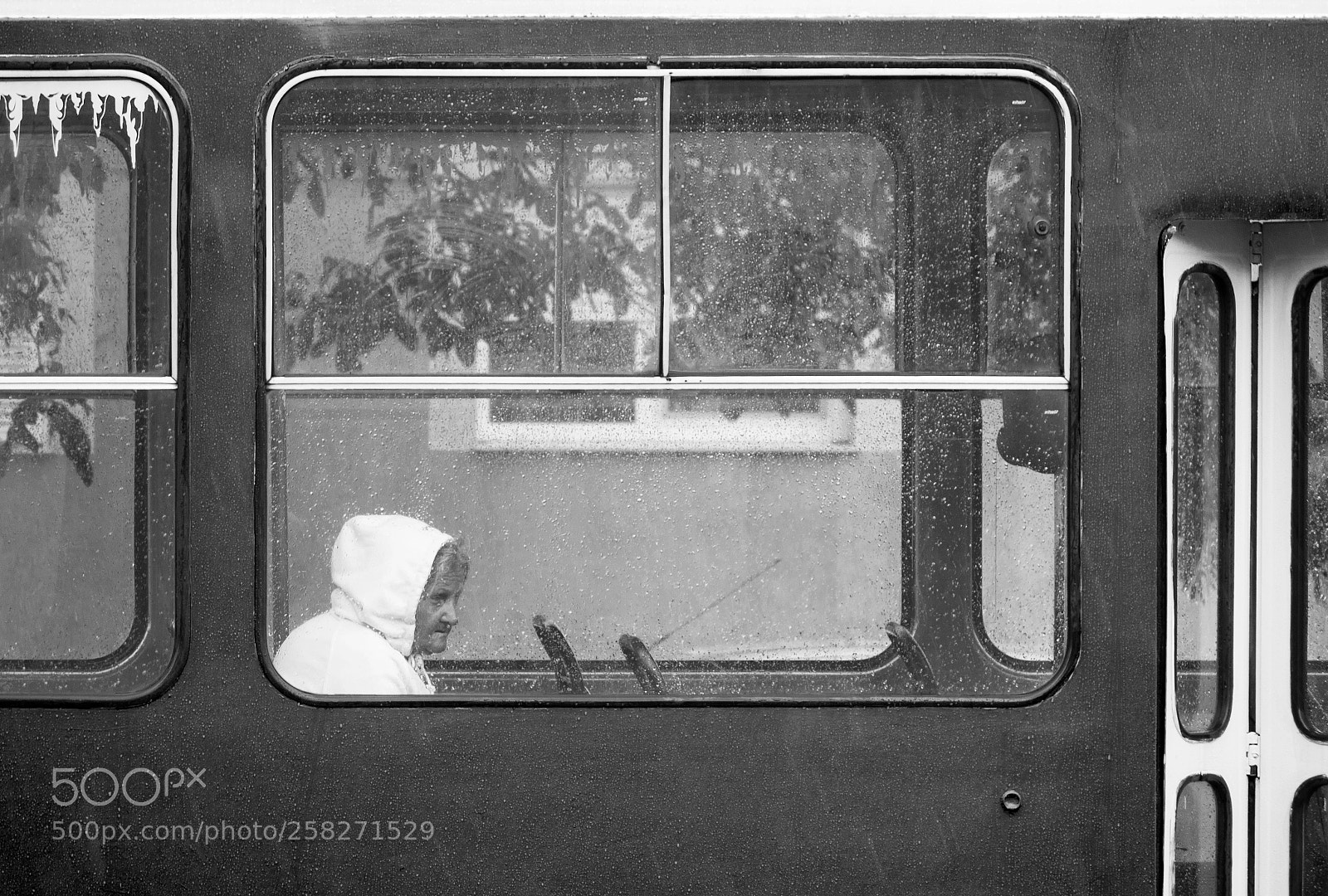 Nikon D3200 sample photo. Rainy morning on tram photography