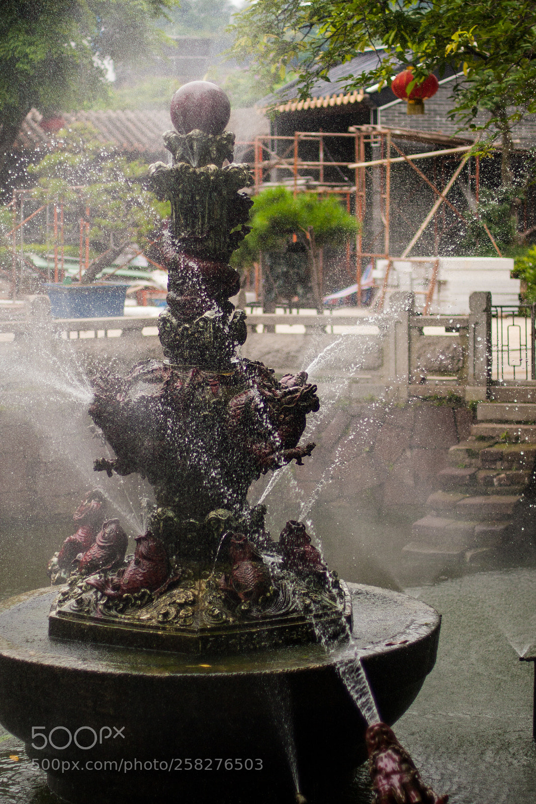 Canon EOS 40D sample photo. Fountain, qing hui yuan photography
