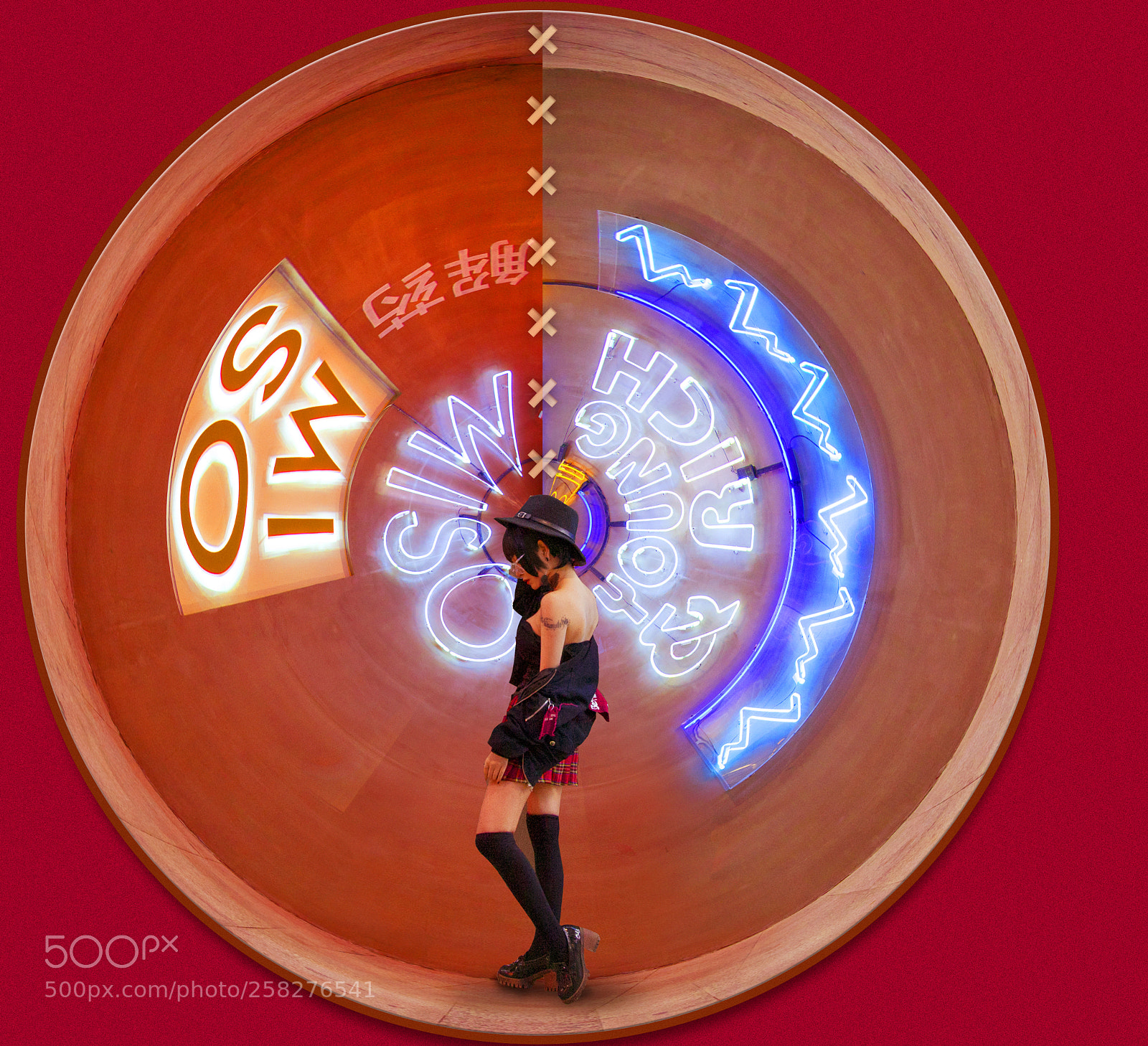Canon EOS 5D sample photo. Neon street photography