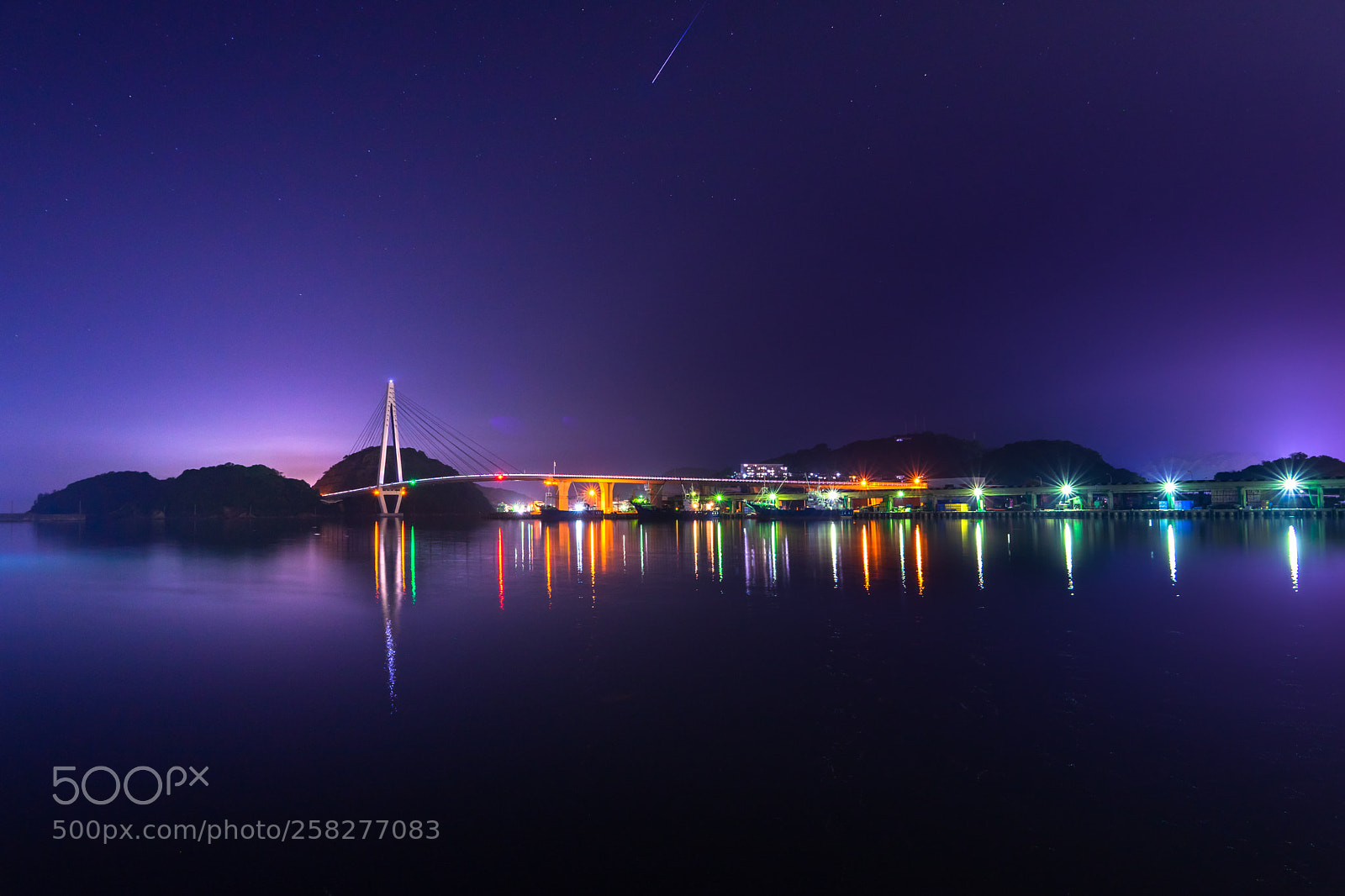 Sony a7 II sample photo. Night view of hamada photography