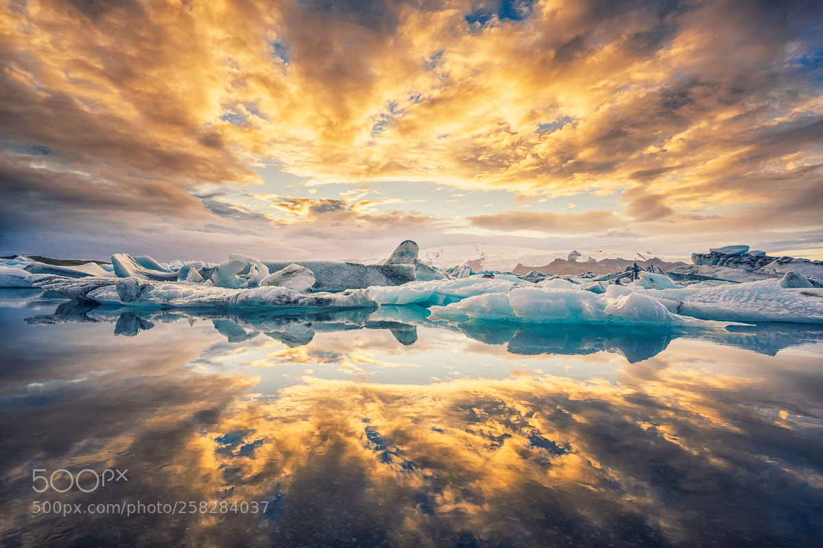 Sony a7 sample photo. Jokulsarlon sunset photography