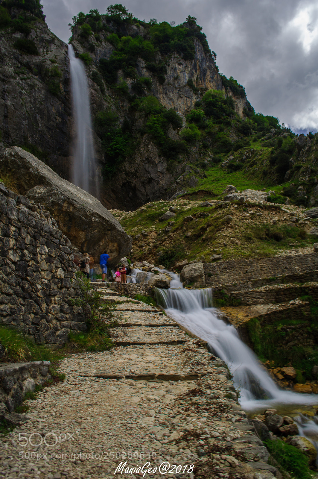 Nikon D5000 sample photo. Waterfall tzoumerka photography