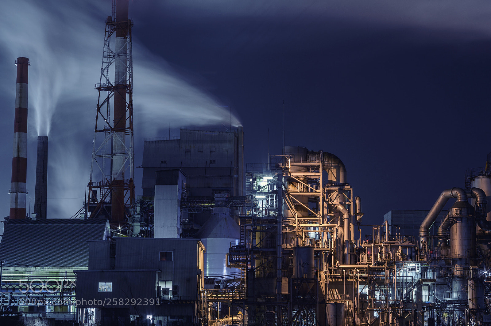 Nikon Df sample photo. Night factory #29 photography