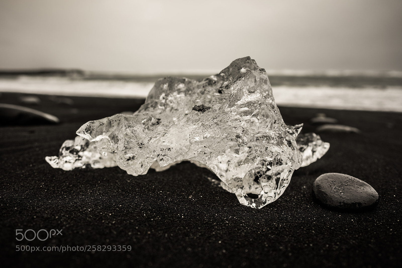 Sony a7R sample photo. Ice on black beach photography
