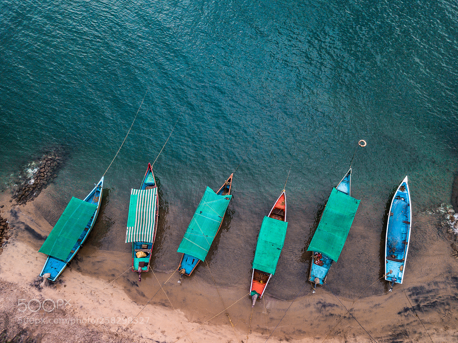 DJI FC220 sample photo. Rock the boats... photography