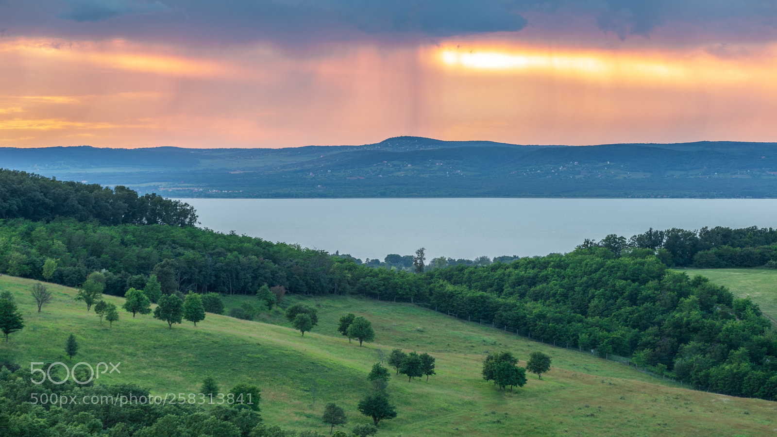 Sony a7 II sample photo. Sunset over lake balaton photography
