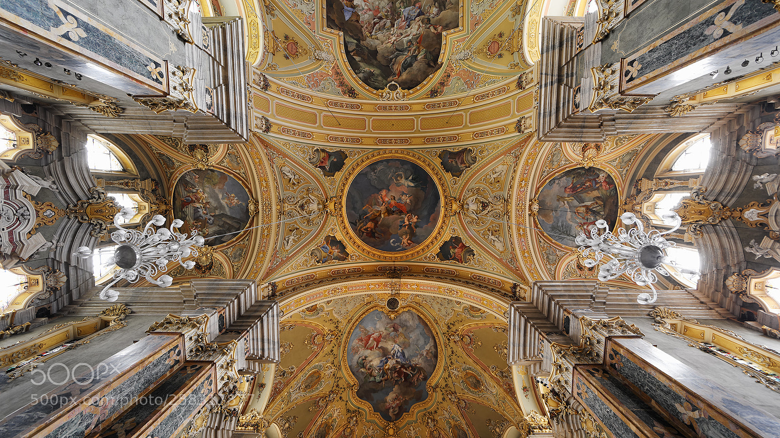 Canon EOS 5D Mark IV sample photo. Brixen cathedral ceiling photography