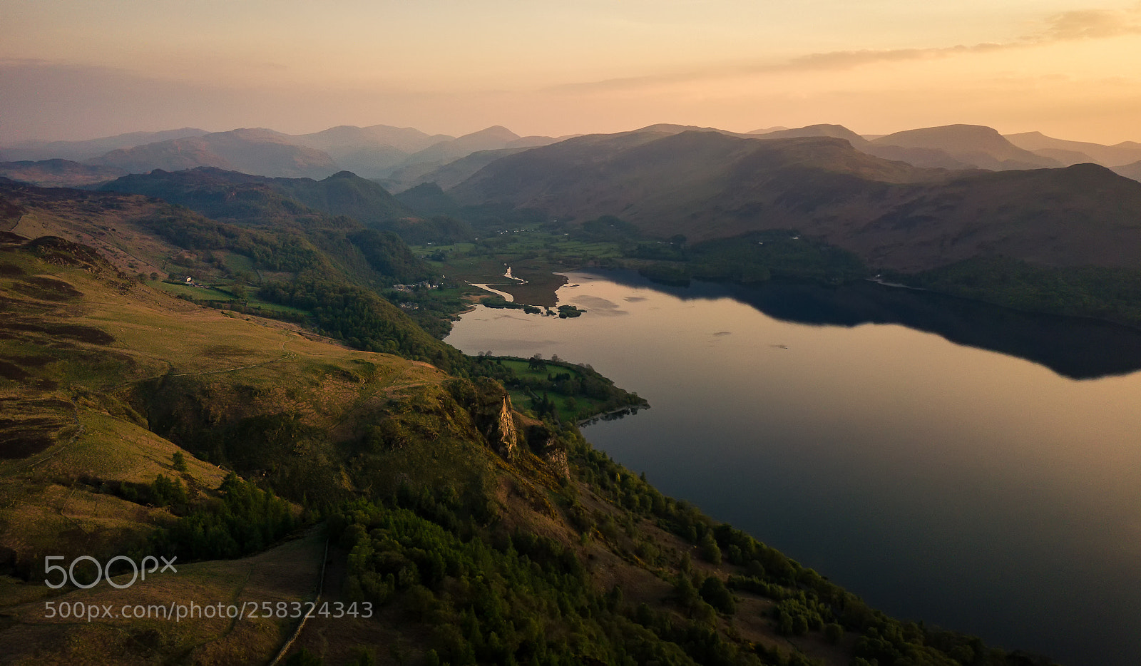 DJI FC220 sample photo. Sunset over the derwent photography