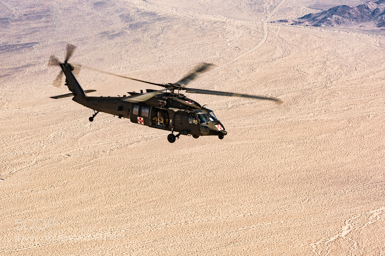 Nikon D810 sample photo. Hh-60m over the desert photography