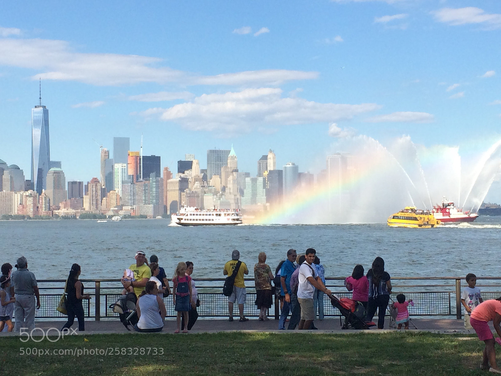 Apple iPhone 5s sample photo. Skyscrapers and rainbow photography