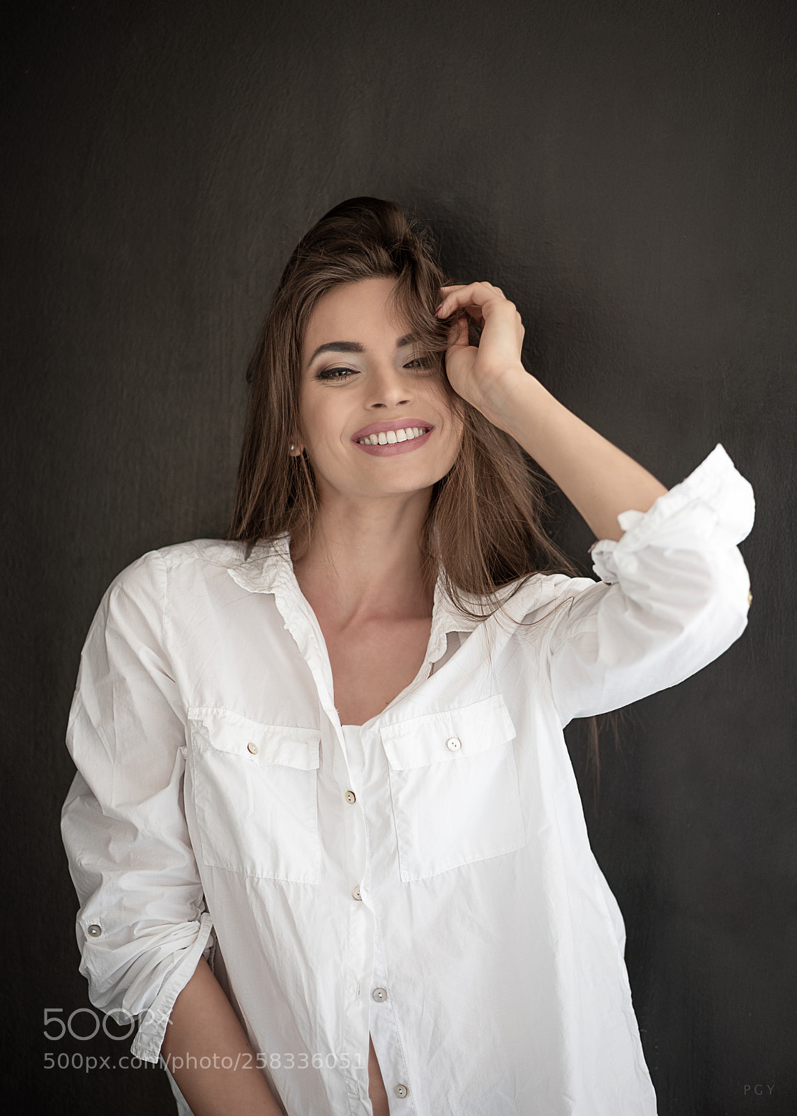 Nikon D750 sample photo. Hanna in white shirt photography