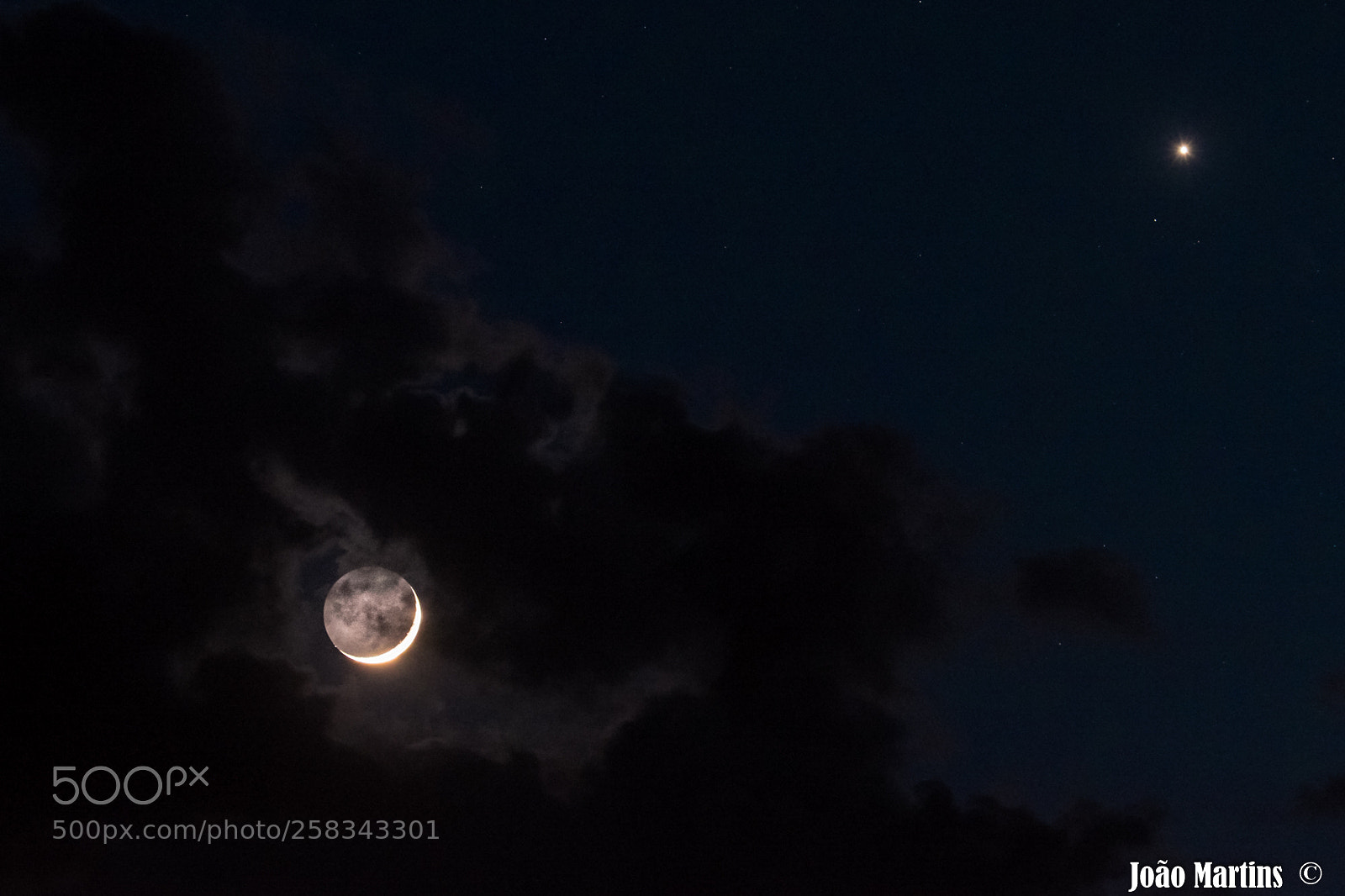 Fujifilm X-T1 sample photo. Moon and venus photography
