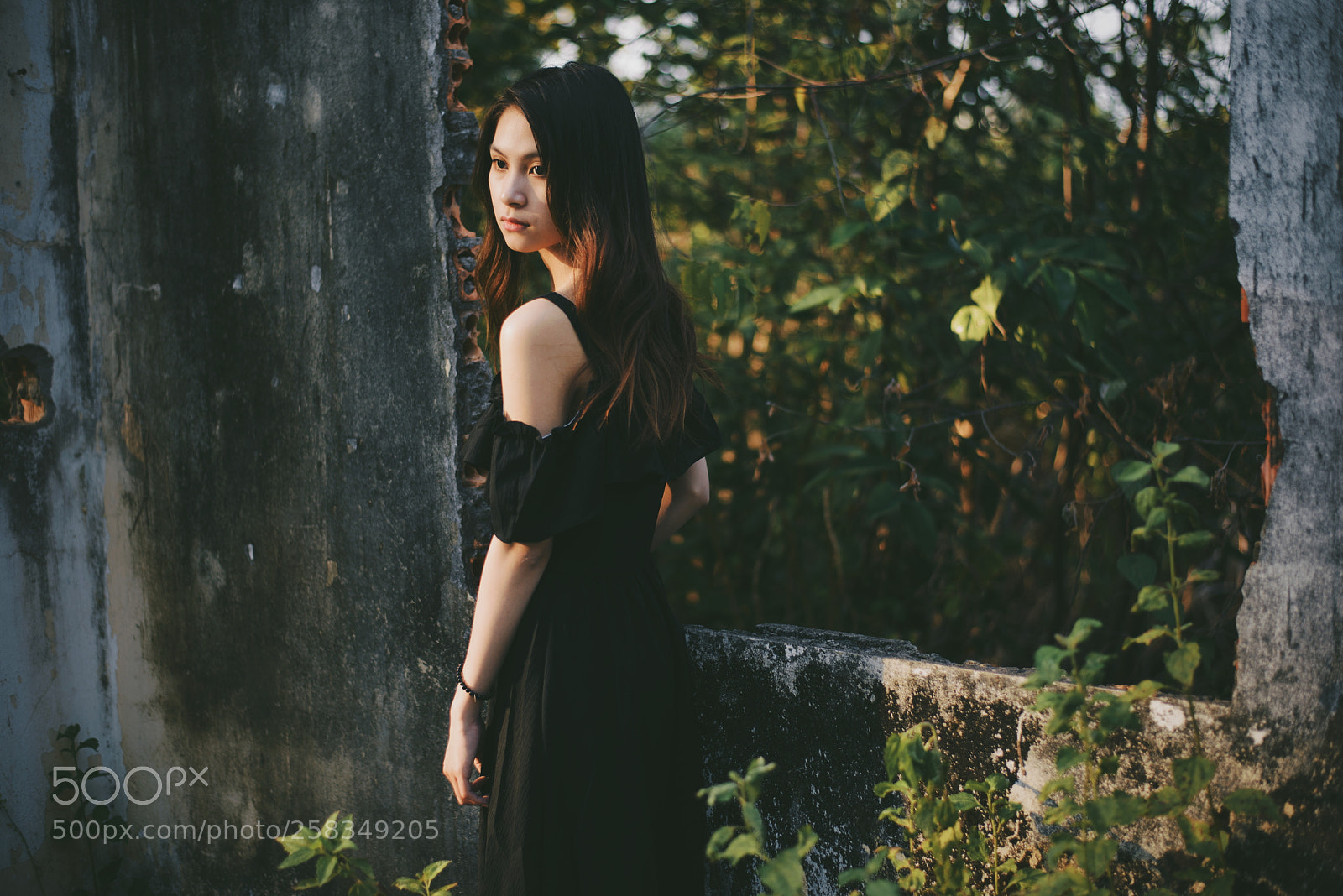 Nikon D610 sample photo. Girl in black photography