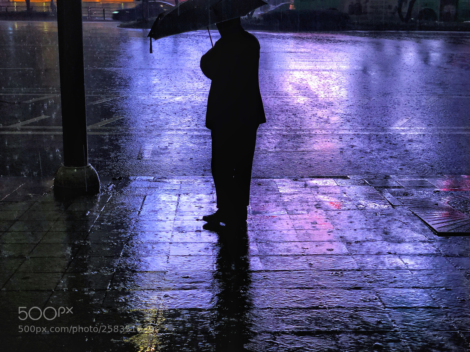 Apple iPhone X sample photo. Purple rain photography