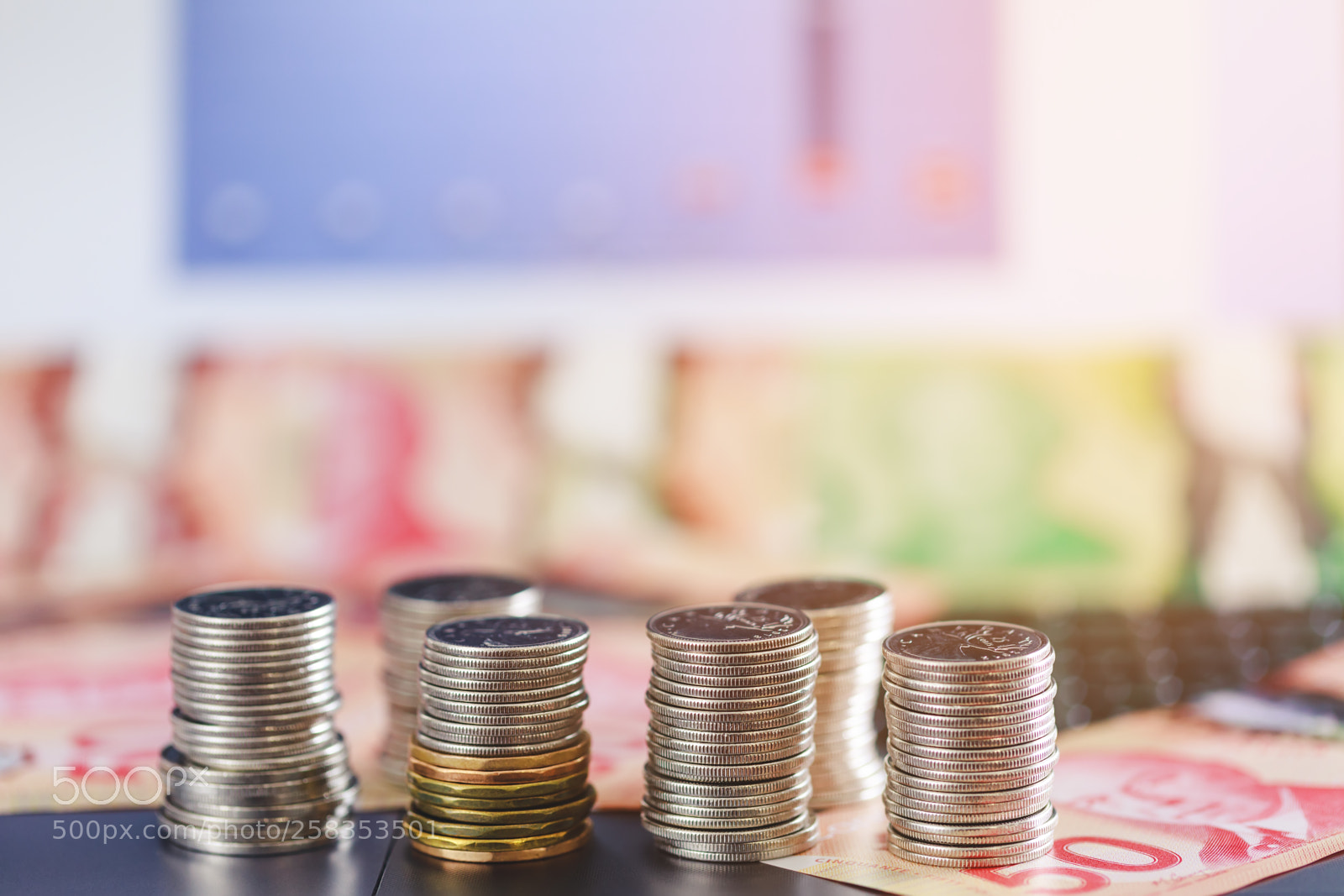 Canon EOS 5D Mark IV sample photo. Canadian dollar coins increase photography