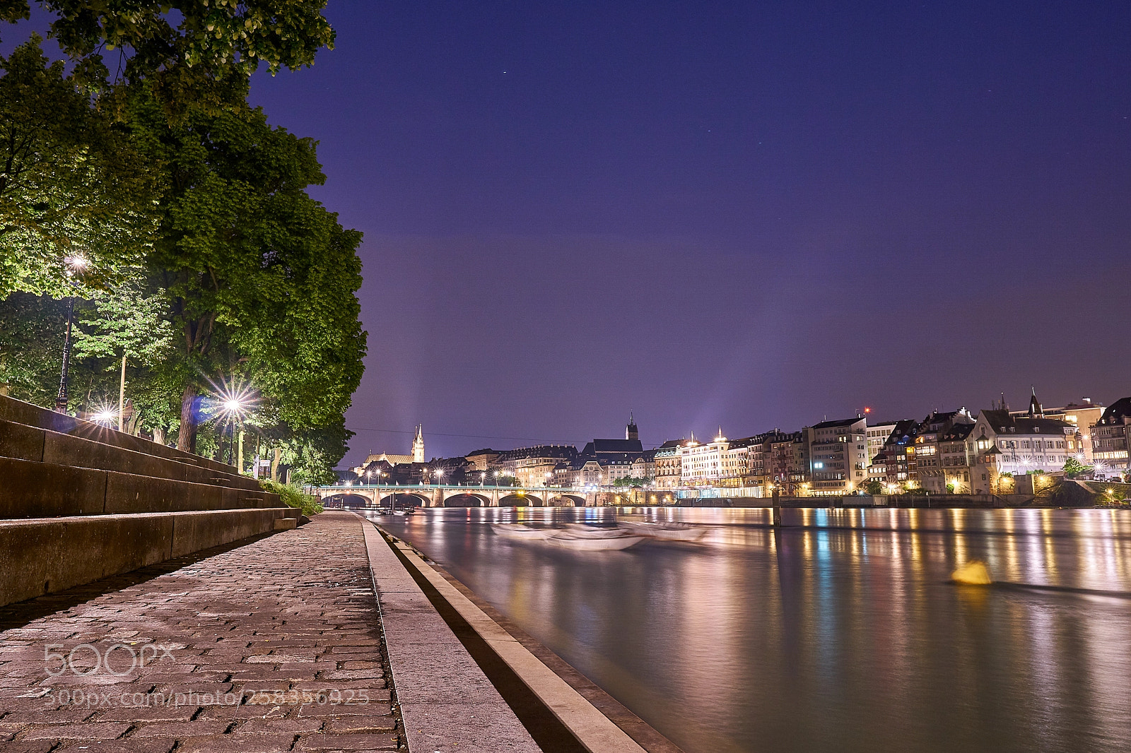 Sony a6000 sample photo. Basel by night photography