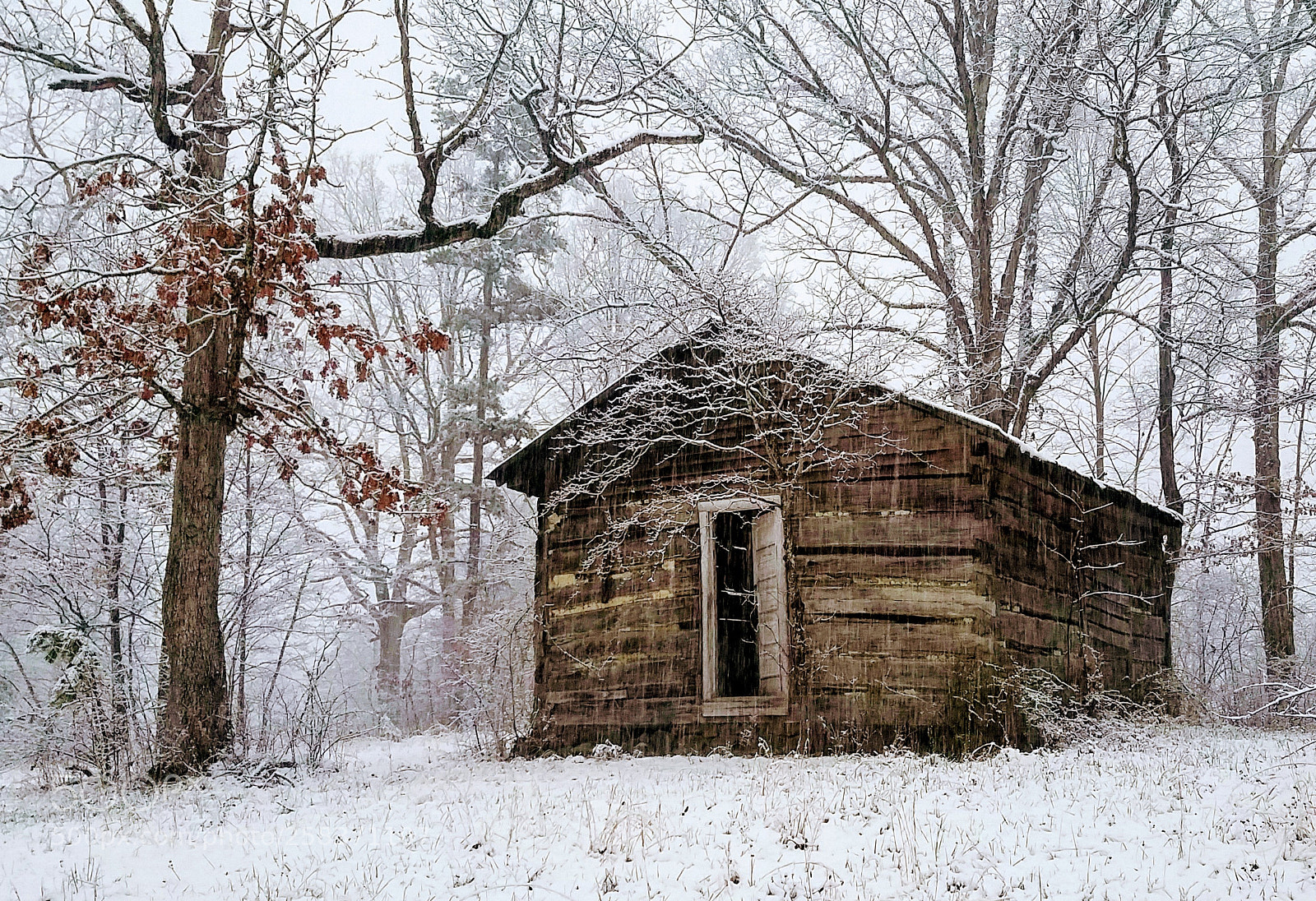 Samsung Galaxy S7 Edge sample photo. Winter cabin photography