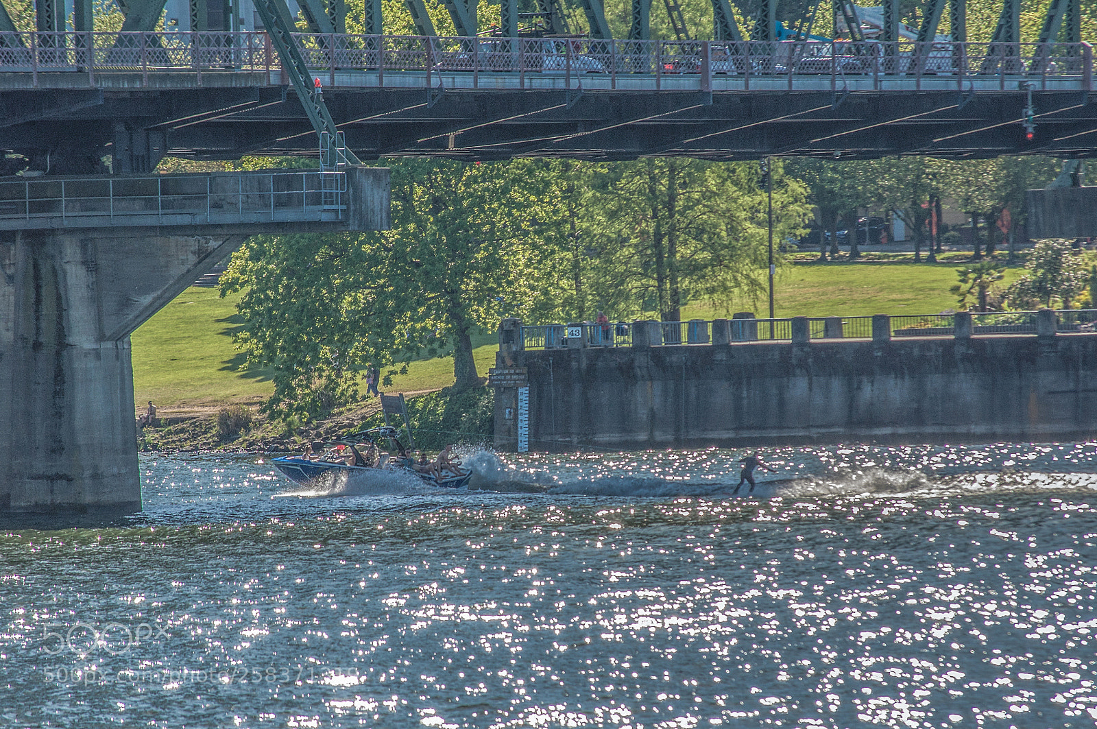 Nikon D5000 sample photo. Waterskiing through diamonds.. photography