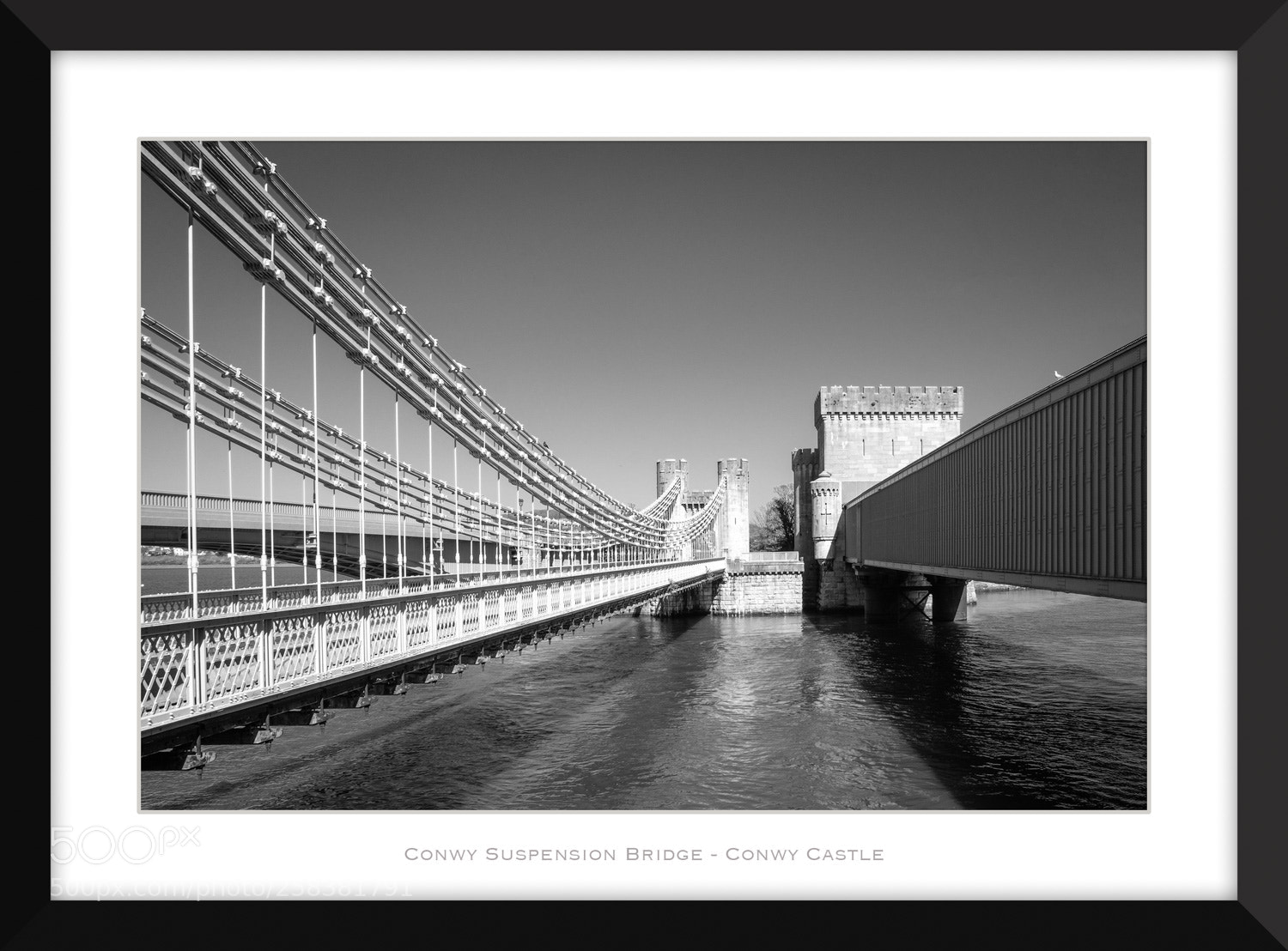 Fujifilm X-T2 sample photo. Conwy suspension bridge photography