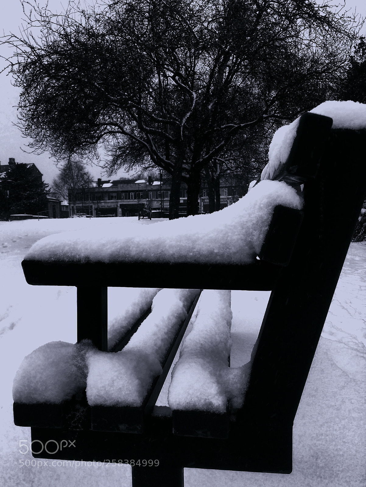 Motorola MotoG3 sample photo. Bench with snow on photography
