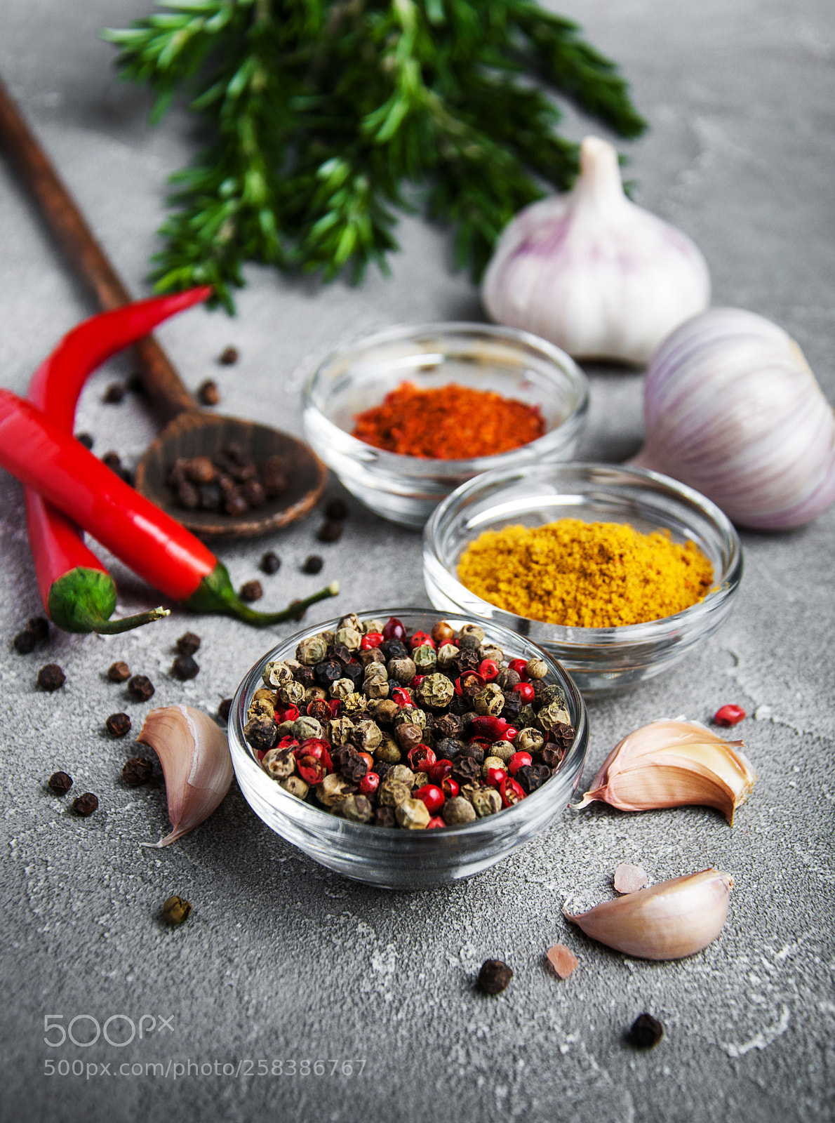 Nikon D90 sample photo. Different kind of spices photography