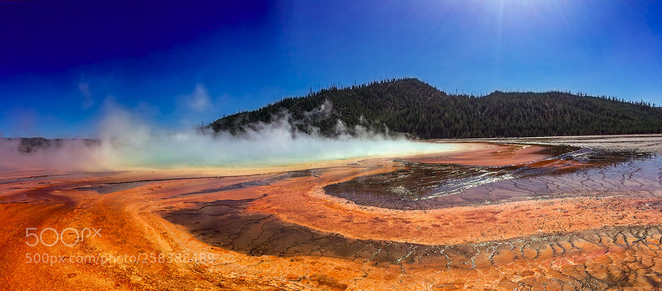 Apple iPhone 5s sample photo. Grand prismatic yellowstone national photography