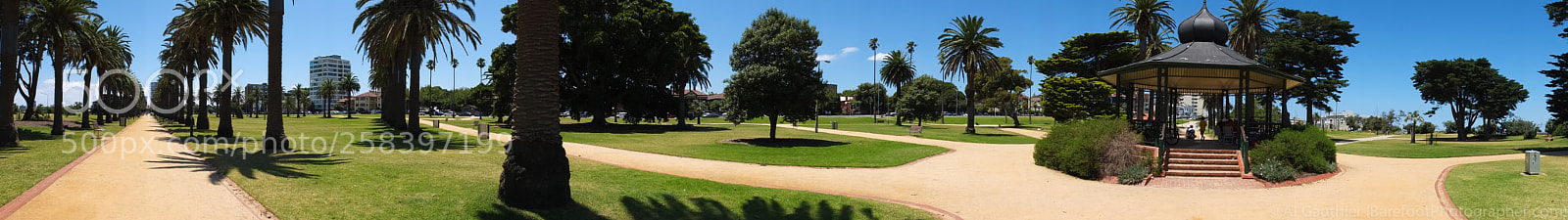 Fujifilm X10 sample photo. Pano of st kilda photography
