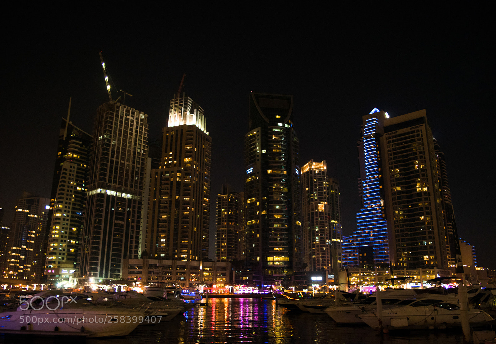 Nikon D3300 sample photo. Dubai marina at night photography