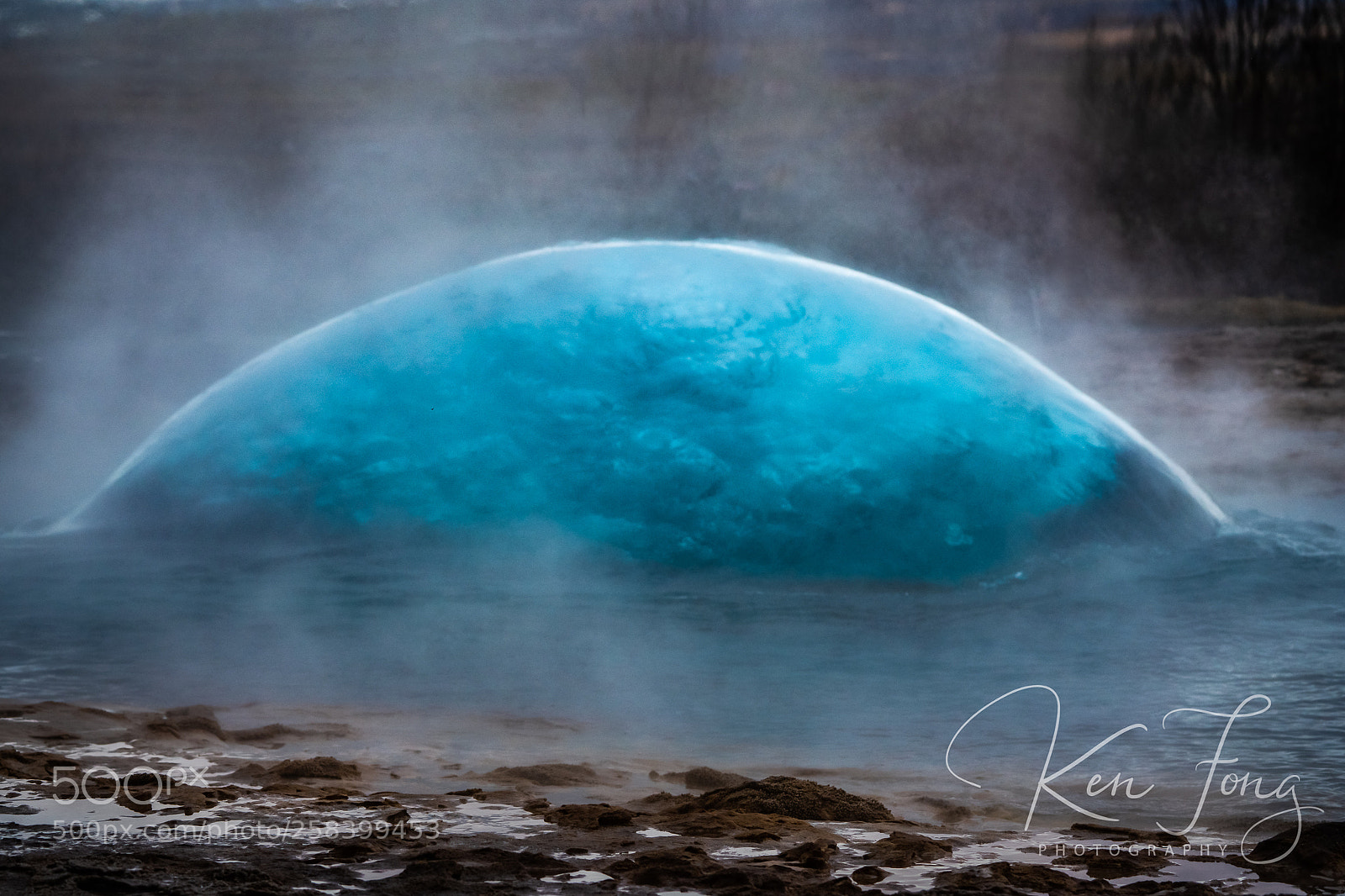 Sony a7R III sample photo. Blue bubble at geysir 2 photography