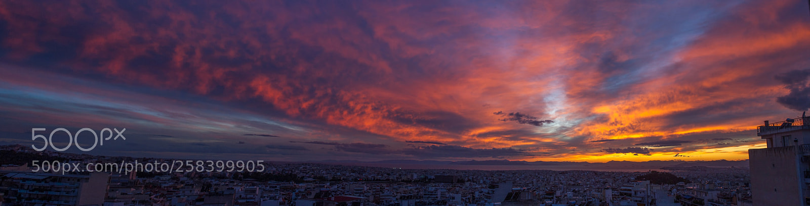 Nikon D3S sample photo. Sunset over athens photography