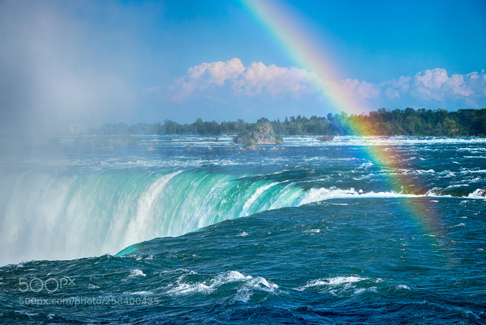 Nikon D610 sample photo. Rainbow over niagara falls photography