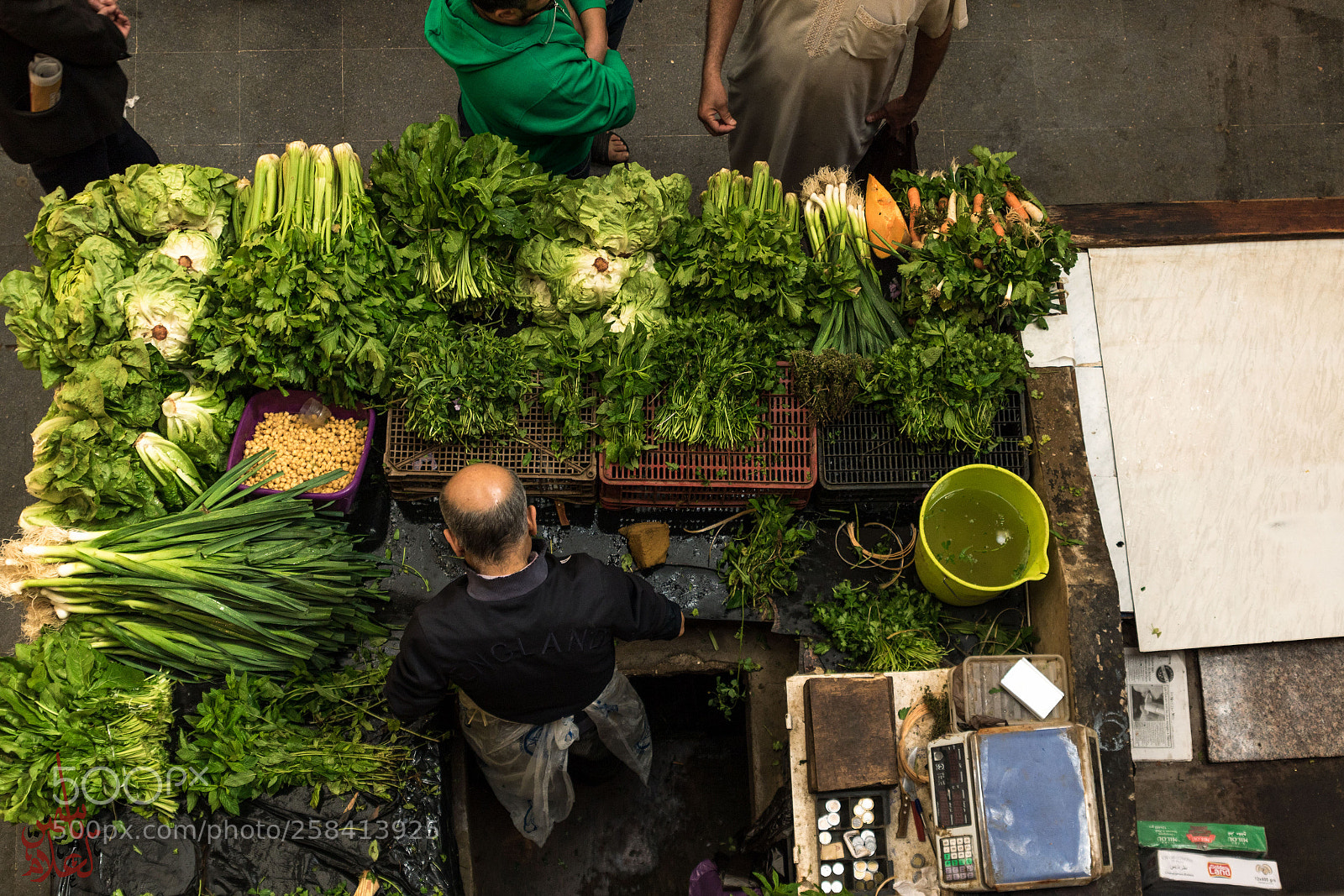 Canon EOS 7D Mark II sample photo. Market stall from above photography