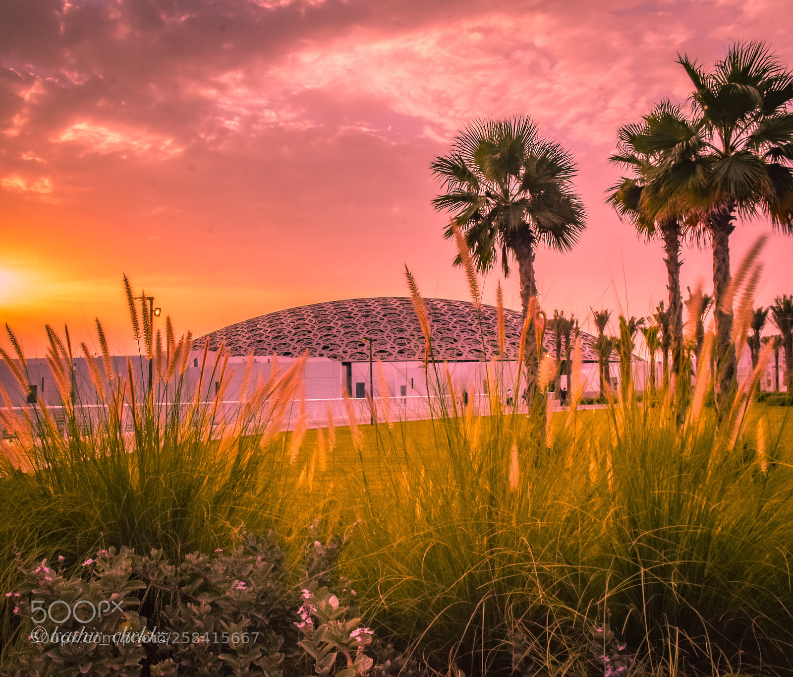 Nikon D3400 sample photo. Sunset at louvre, abudhabi photography