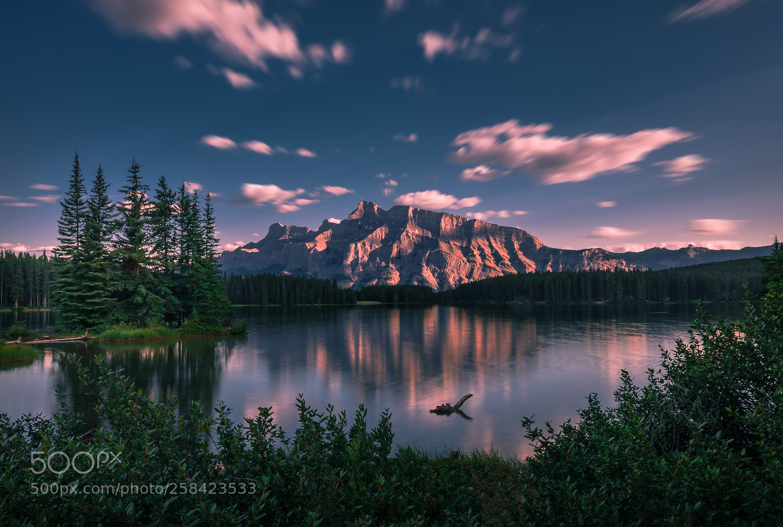 Nikon D800 sample photo. Serene mt. rundle photography